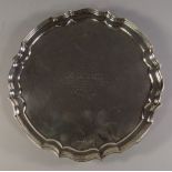 A George V silver salver, Sheffield c.