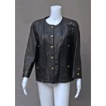 Chanel Boutique: a black leather jacket,