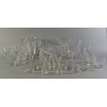 A large collection of domestic glass, 20th century, to include drinking glasses,