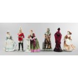 A collection of six Royal Doulton figurines, to include 'Florence Nightingale' HN 3144 issue 1478,