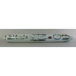 An English glass rolling pin, 19th century, probably Nailsea,