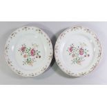 A pair of Chinese export porcelain plates, 18th century,