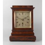 A Victorian rosewood library clock by John and Lorenz Rieder,