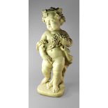 A white marble sculpture of the infant Bacchus, 19th century,