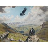 John Cyril Harrison, British 1898-1985- Black Eagles among the Drakensberg Mountains,