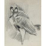 Attributed to John Cyril Harrison, British 1898-1985- Study of young Montagu's harriers; pencil, 9.