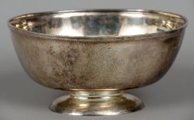 A George IV silver armorial centre bowl, hallmarked London 1826,