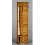 A French mahogany cased thermometer
The interior with centigrade scale and variously inscribed.