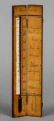 A French mahogany cased thermometer
The interior with centigrade scale and variously inscribed.