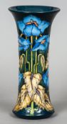 A modern Moorcroft pottery limited edition Collectors Club Blue Rhapsody vase by Philip