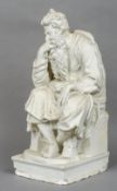 A cast plaster model of a Greek philosopher, possibly Heraclitus
Modelled in pensive pose.