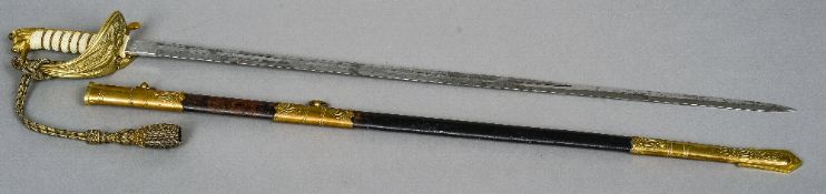 A naval officers dress sword by Jieves
The blade engraved with the Queens cypher,