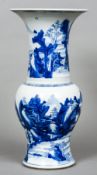 An 18th century Kangxi blue and white Yen Yen vase
Of typical form,