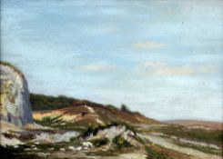 Attributed to WILLIAM B. ROWE (1854-1933) 
Landscape Study
Oil on board
33.