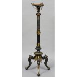 A 19th century ormolu and patinated bronze mounted torchere stand
The marble inset top above the