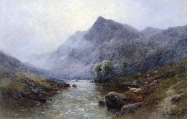 ALFRED FONTVILLE DE BREANSKI Junior (1877-1945) British
Moel Siabod From The Llugwy River, N.