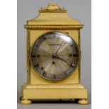 A Continental gilt metal cased quarter striking repeating alarm mantel clock
The signed 4 inch