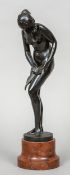 FERDINAND LEPCKE (1866-1909) German
Zeichnender Frauenakt (Drawing Nude)
Bronze
Signed and dated