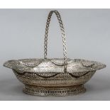 A Victorian Irish silver pierced basket,
