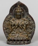 A Sino-Tibetan bronze model of Hayagriva 
Modelled meditating.  15 cm high.