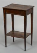 A 19th century Continental inlaid specimen wood side table
The rectangular top centred with a