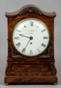 A William IV mahogany cased bracket clock by Francis Sinderby
The signed white painted dial with