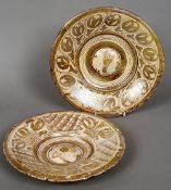 Two Hispano Moresque lustre decorated chargers, possibly 16th century
The largest 31.5 cm diameter.