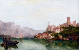 ENGLISH SCHOOL (19th century)
Italian Lake Scene
Oil on canvas
75 x 50 cm,