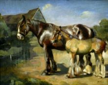 *AR HILDA ELIZABETH KIDMAN (1891-1980) British
Shire Horse and Foal
Oil on canvas
Signed
57.5 x 46.