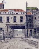 WALTER GREAVES (1846-1930) British
Aldin's Coal Wharf
Watercolour
Signed,