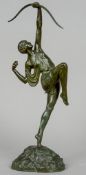 PIERRE LE FAGUAYS (1892-1935) French
Diana
Bronze with mid-green patination
Signed and with Susse