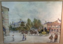 ENGLISH SCHOOL (20th century)
Coaching Scene
Watercolour
Indistinctly signed and dated 1903
37 x 27