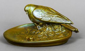 MIKLOS PFILF (19th/20th century) Hungarian for Zsolnay, an Eosin glazed visiting card tray,