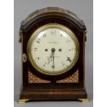 An 18th/19th century mahogany cased eight day triple pad top bell striking mantel clock
The 8 inch