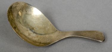 A George III silver caddy spoon, hallmarked London 1817,