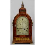 An early 19th century brass inlaid rosewood cased eight day repeating bracket clock
The silvered