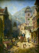 GERMAN SCHOOL (20th century)
Die Hochzeitsreise
Oil on board
Inscribed with title to verso and