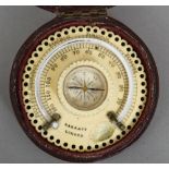A 19th century carved and pierced ivory pocket thermometer/compass by Marratt of London
In original