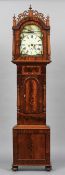 A 19th century mahogany cased eight day longcase clock
The painted arched dial with Roman numerals,