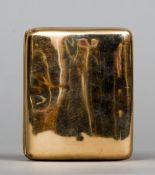 An early 20th century 9 ct gold cigarette case,