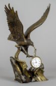 A cast bronze pocket watch stand
Modelled as an eagle, loaded.  26.5 cm high.