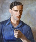 CARMEN STURDEE (20th century) Australian Portrait of a Young Man Oil on canvas Signed 49.5 x 59.