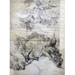 ITALIAN SCHOOL (18th century or earlier) Angels, Putti and Figures Amongst Clouds Pencil,