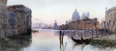 NCH (19th century) Venice Watercolour Signed with monogram 48.