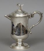 A Victorian Indian silver presentation coffee pot, hallmarked Hamilton & Co.