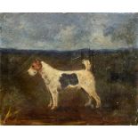 ENGLISH SCHOOL (20th century) Portrait of a Terrier Oil on canvas Signed with initials 36 x 31 cm,