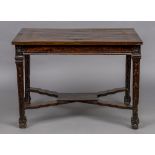 An 18th century Dutch parquetry inlaid centre table The rectangular top centred with geometric