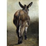 ENGLISH SCHOOL (19th/20th century) Study of a Donkey Oil on canvas Indistinctly signed 27 x 39 cm,