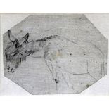 GEORGE FROST (1754-1821) British Donkey Study Pencil on laid paper 14 x 11 cm,