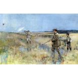 FRANK SOUTHGATE (1872-1916) British Walking Up Snipe Watercolour and bodycolour Signed,